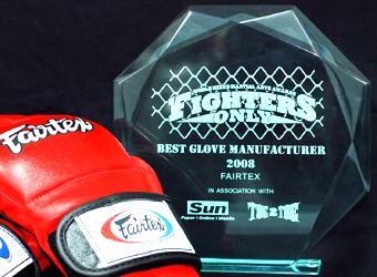de beste MMA Handschoenen fabrikant 2008, gekozen door de lezers van Fighter's Only Magazine