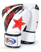 Fairtex Leather Boxing Gloves - Tight Fit - Nation Print 8