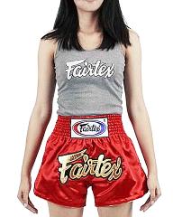 Fairtex Muay Thai Short women-cut - Red BS202