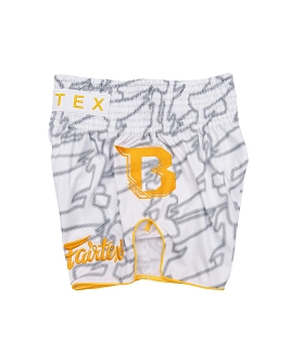 Fairtex X Booster thaiboks shorts Large Logo Wit 2