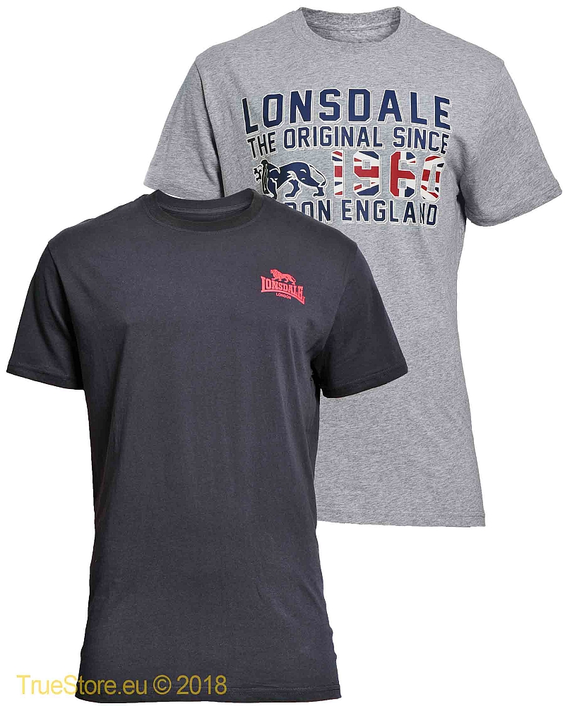 Lonsdale regulär fit T-Shirt Kettering im Doppelpack 1