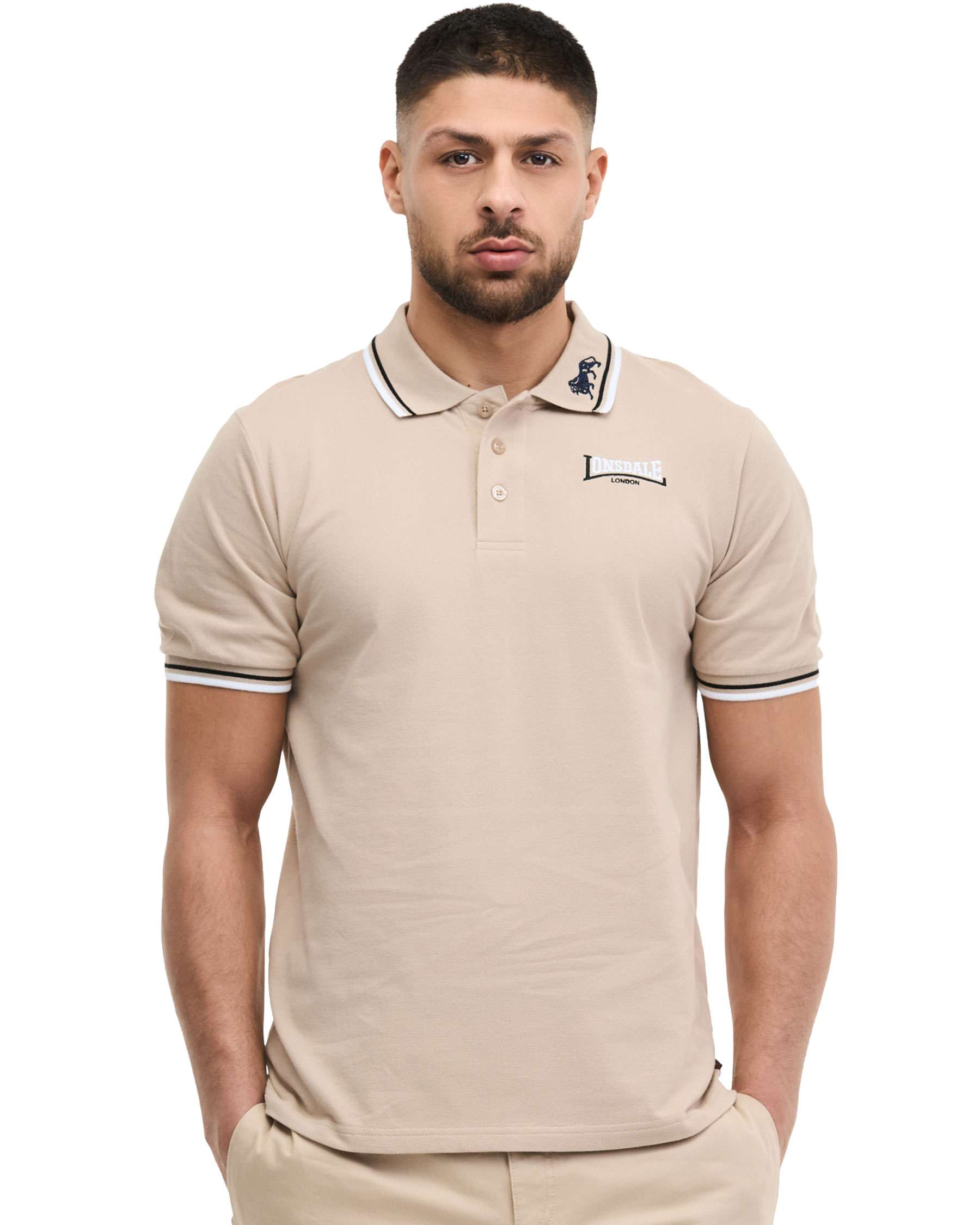 Lonsdale Polohemd mit Löwe Kragen