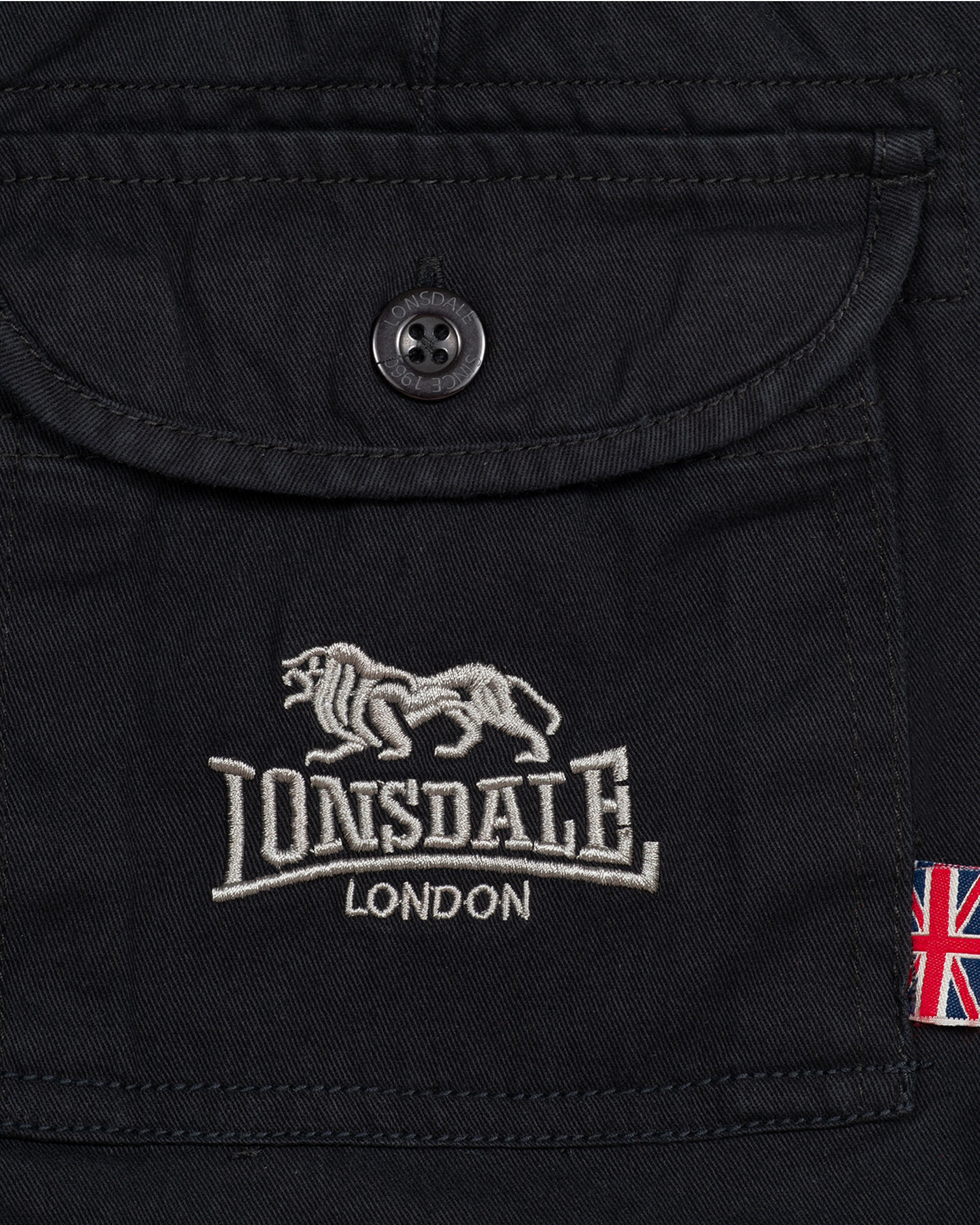 Lonsdale slim fit canvas cargo short Wakeman