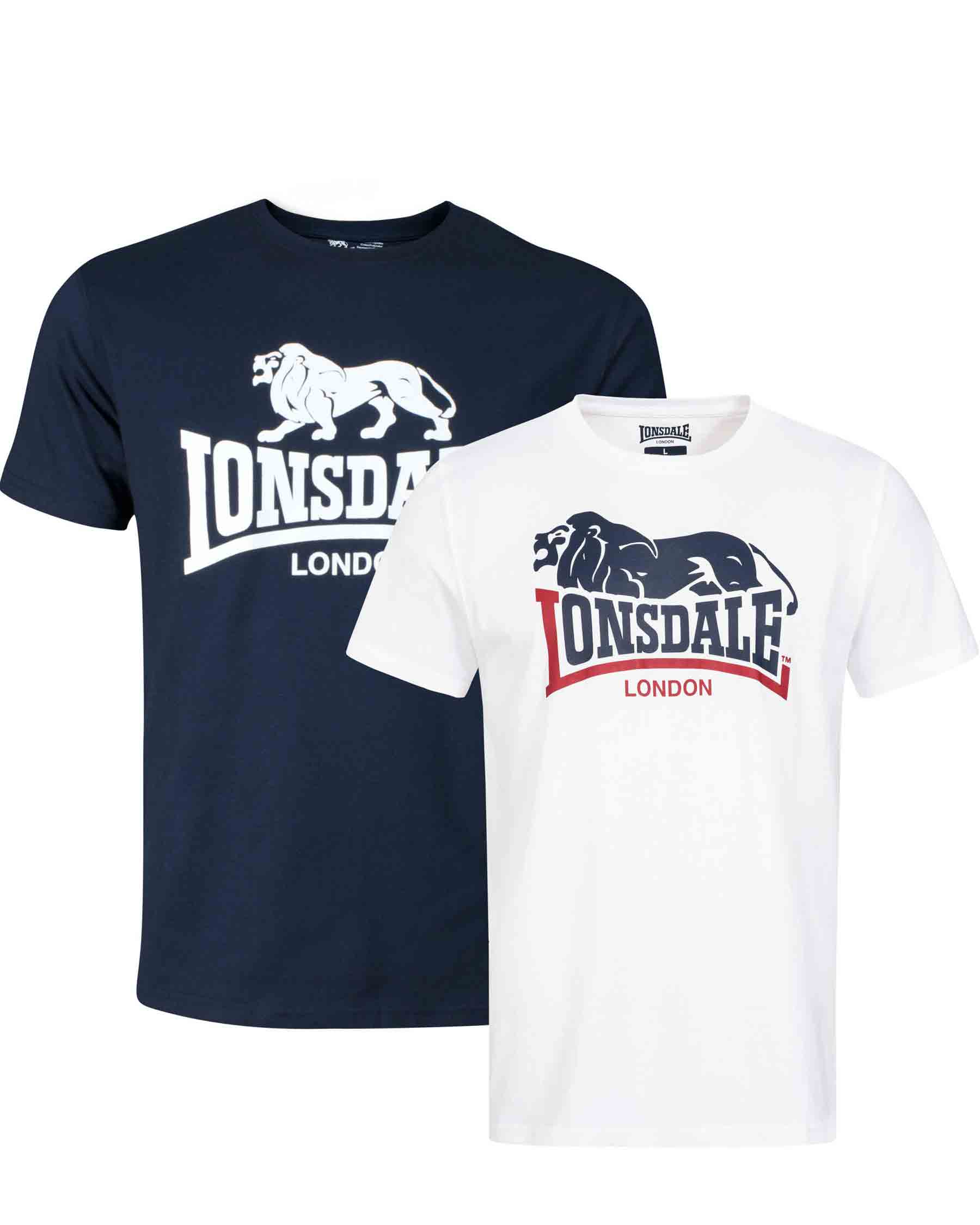 Lonsdale dubbelpak t-shirt Loscoe