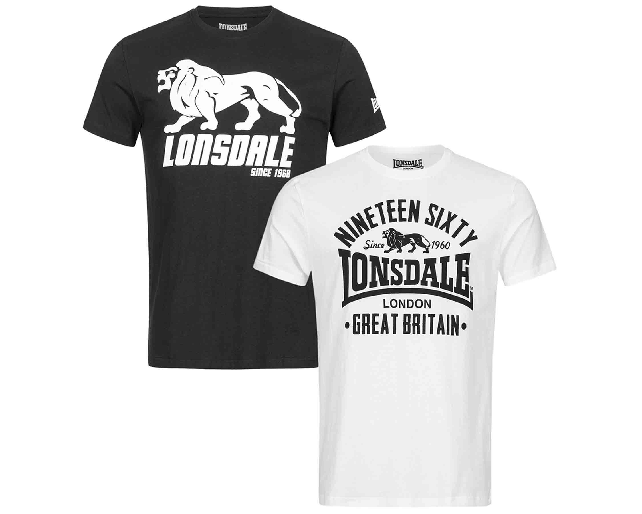Lonsdale doublepack t-shirts Bylchau