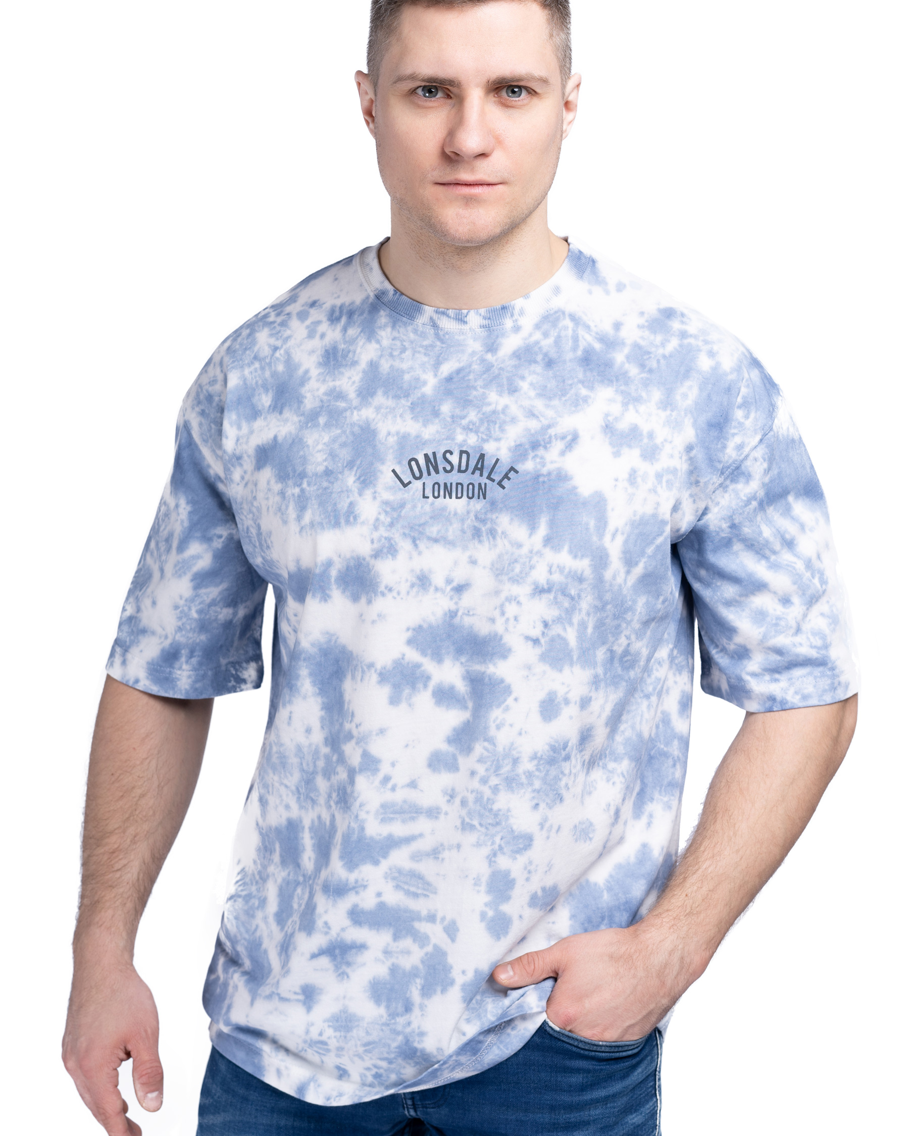 Lonsdale unisex oversized batik t-shirt Whaligoe - T-Shirt - London