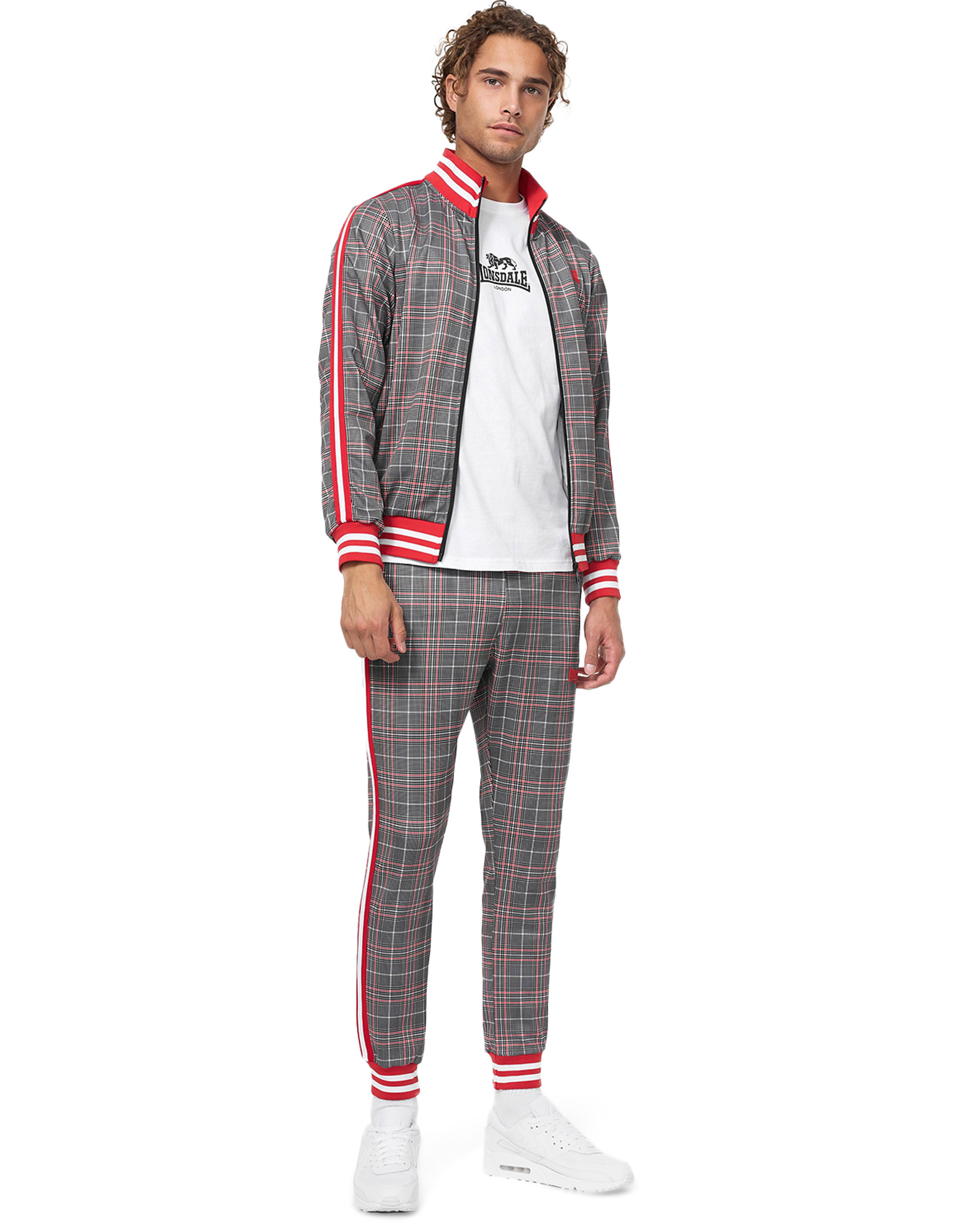 Lonsdale plaid best sale tracksuit