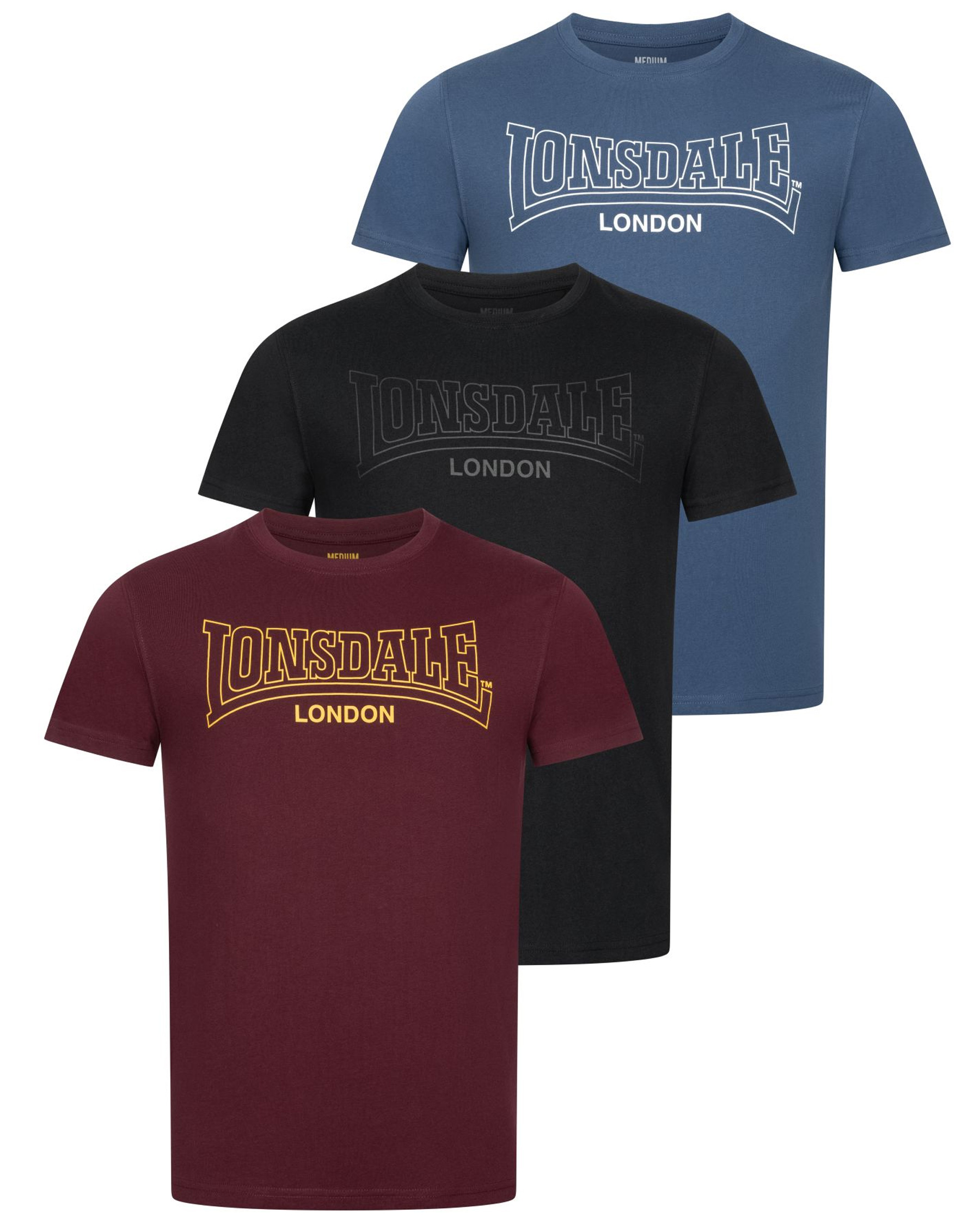 Lonsdale Dreierpack T-Shirts Beanley