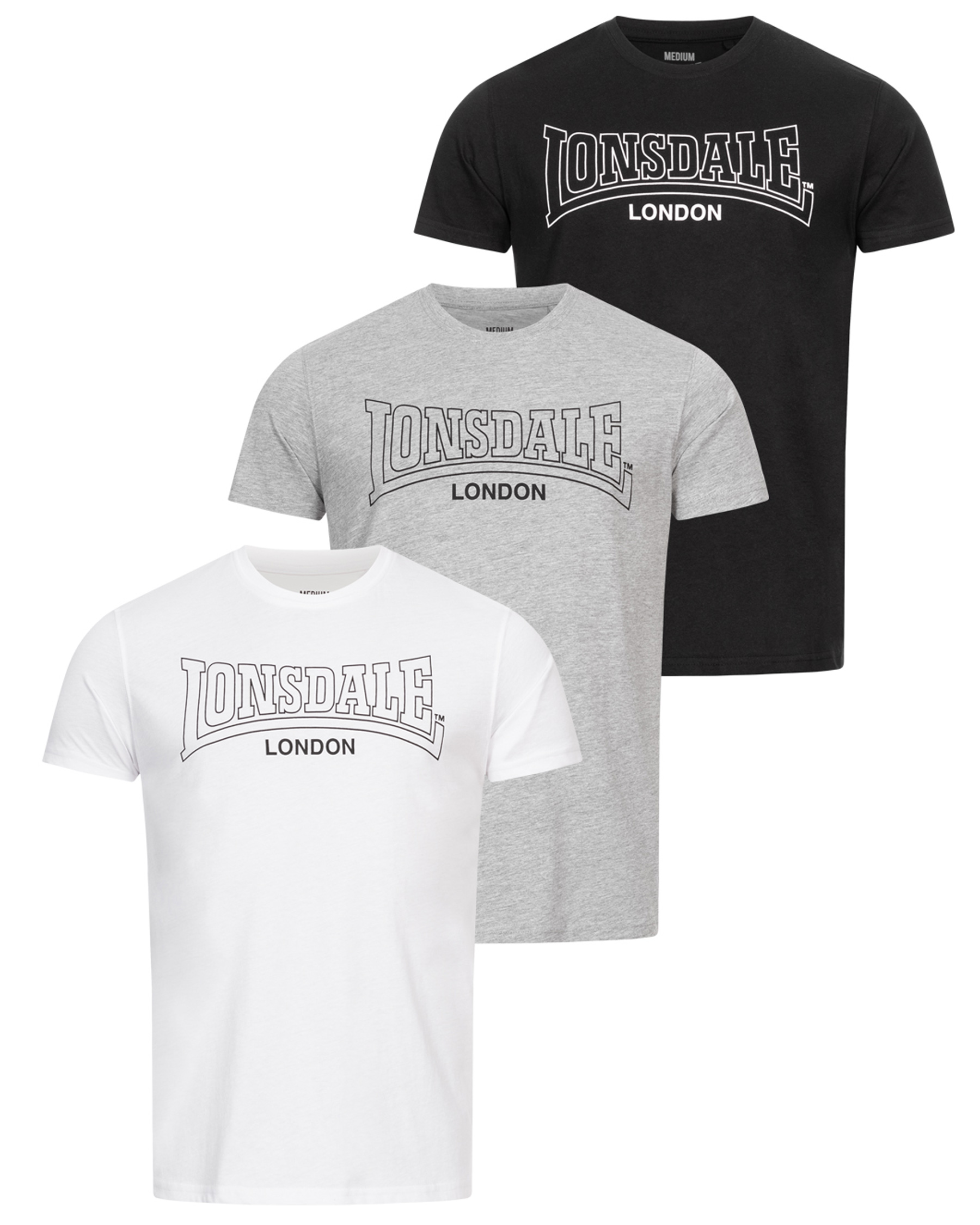 Lonsdale Dreierpack T-Shirts Beanley