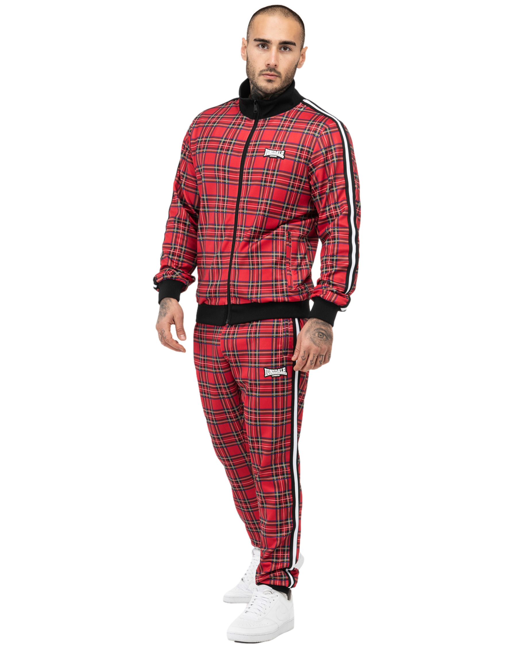 Lonsdale slimfit trainingspak Royal Stewart