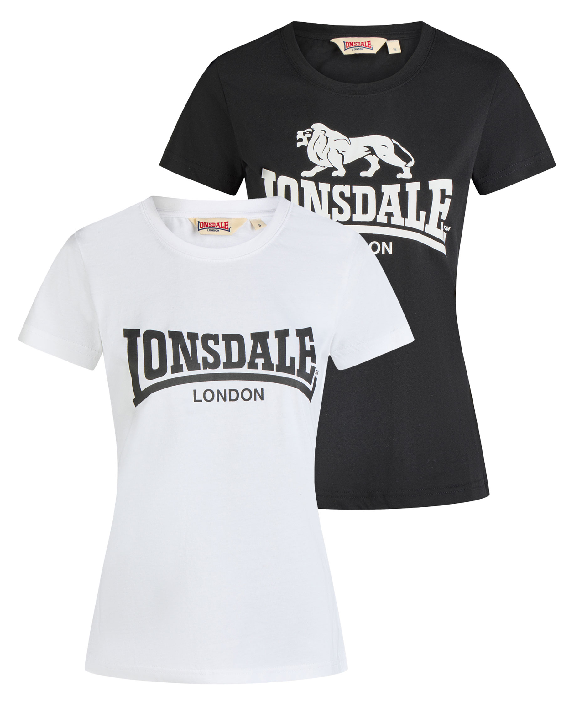 Lonsdale Damen Doppelpack T-Shirt Nash