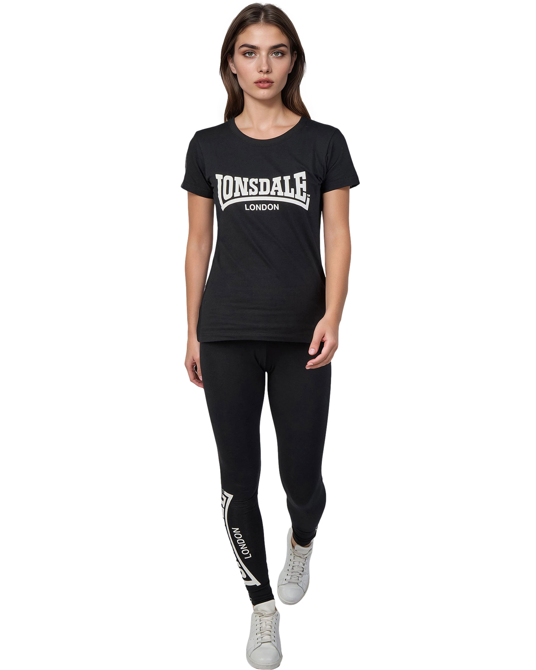 Lonsdale Damen T-Shirt und Leggings Set Juniper