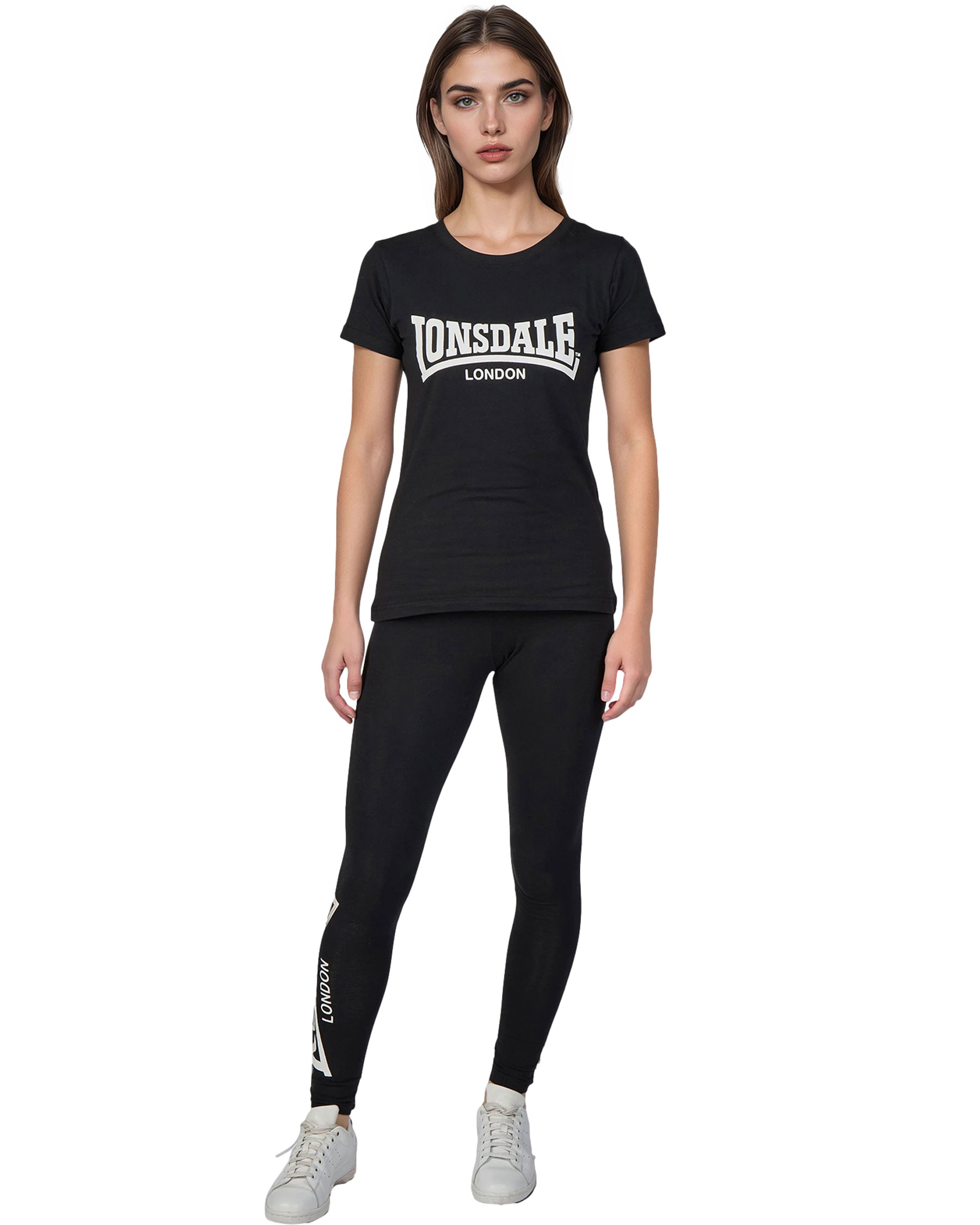 Lonsdale Damen T-Shirt und Leggings Set Juniper
