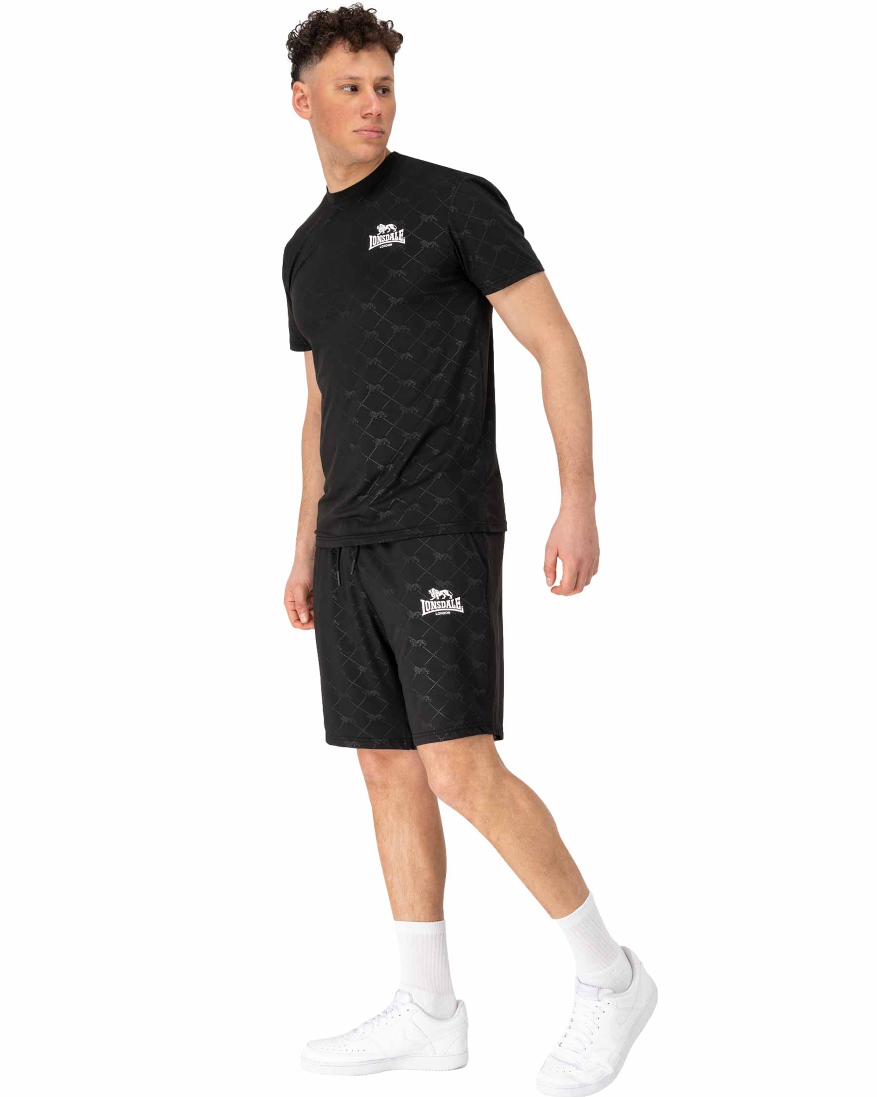 Lonsdale Herren Funktionsshirt & Shorts Set Prestwood