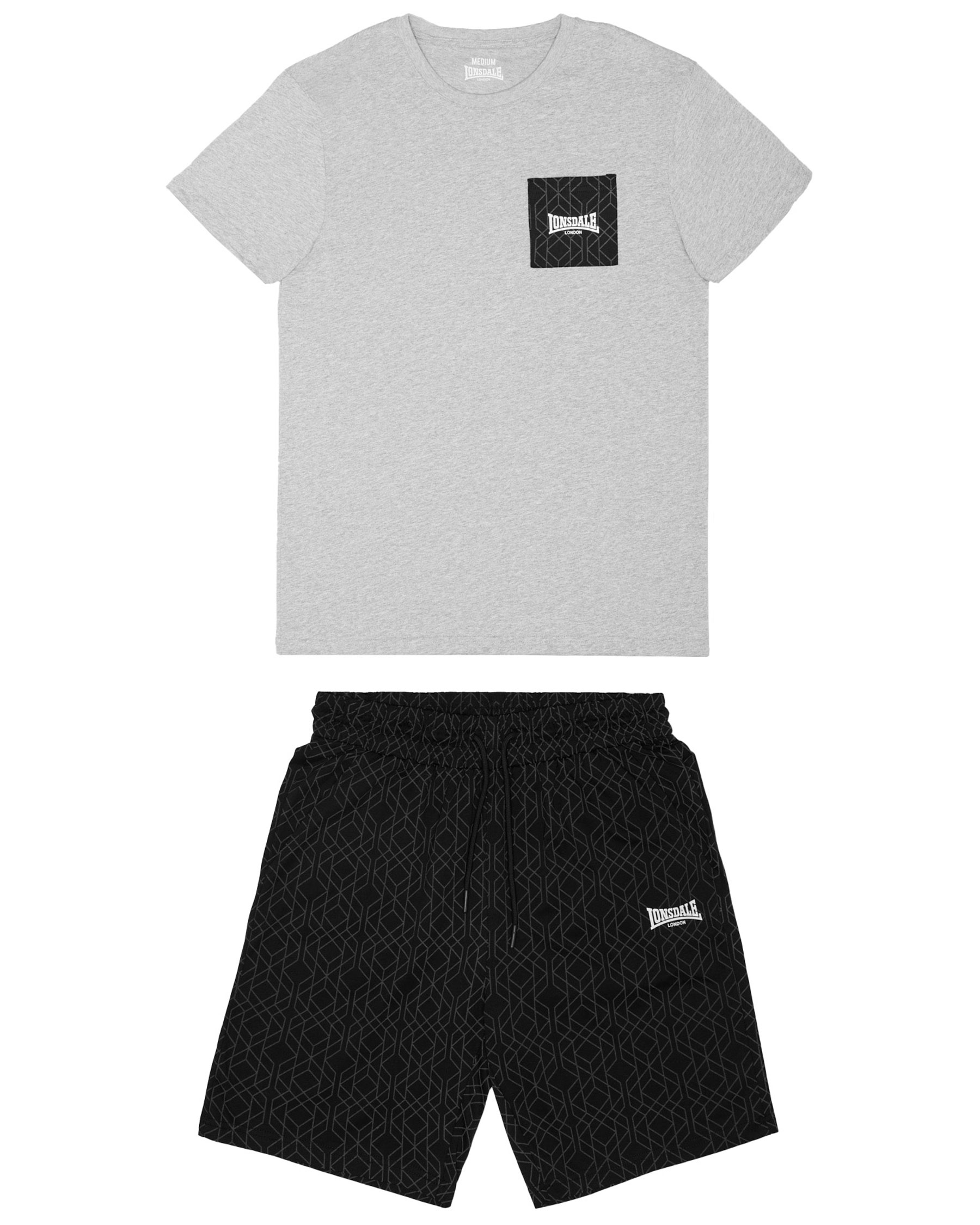 Lonsdale t-shirt en shorts set Buston