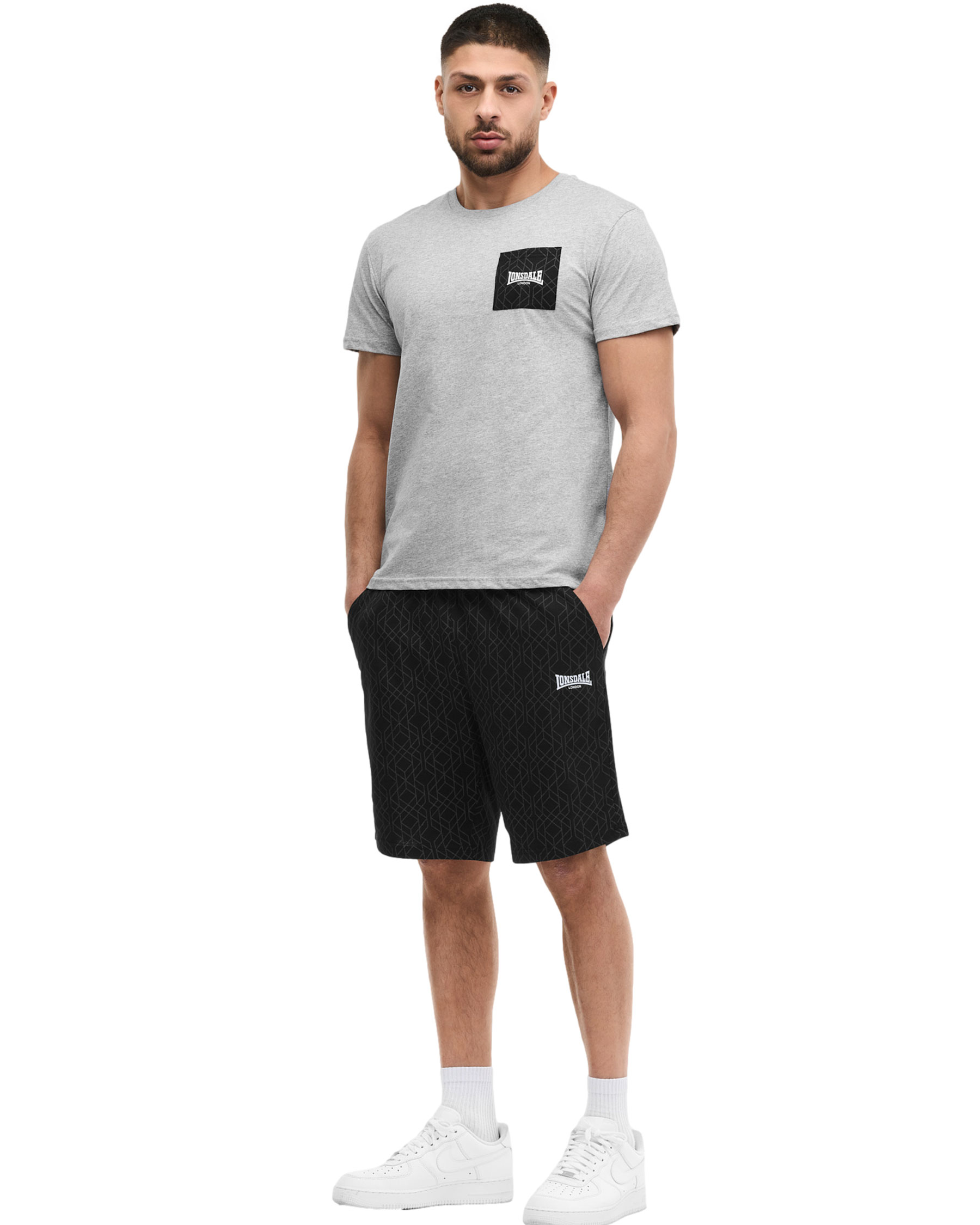 Lonsdale t-shirt en shorts set Buston