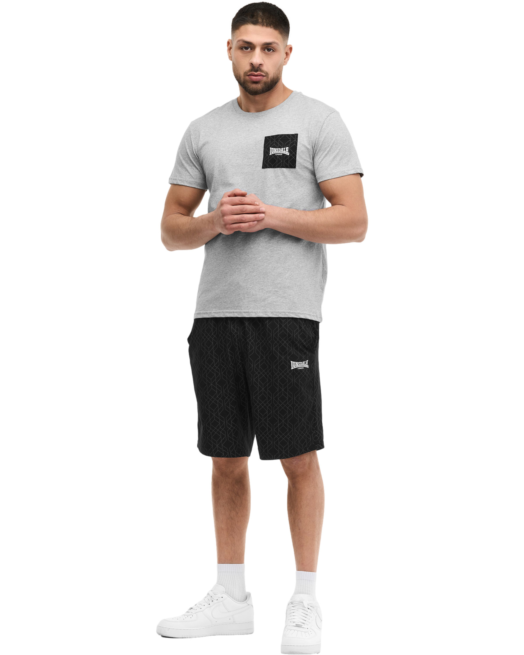 Lonsdale t-shirt en shorts set Buston
