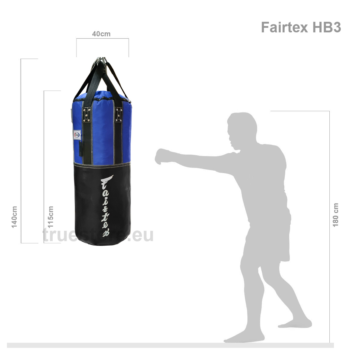 Fairtex zandzak 3ft. XL Heavy Bag HB3 Bokszakken Fairtex Muay
