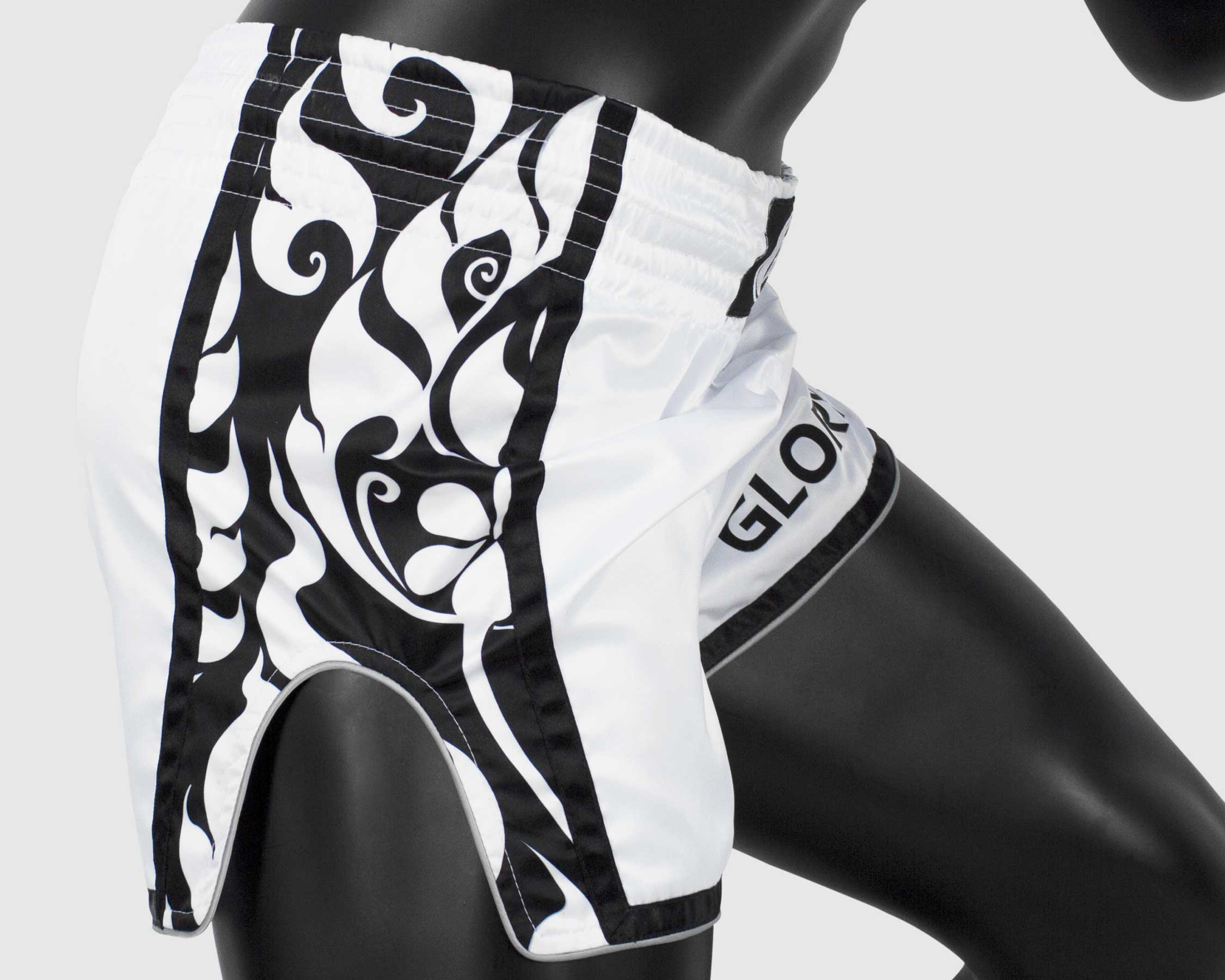 Fairtex BSG3 GLORY fightshorts white/black