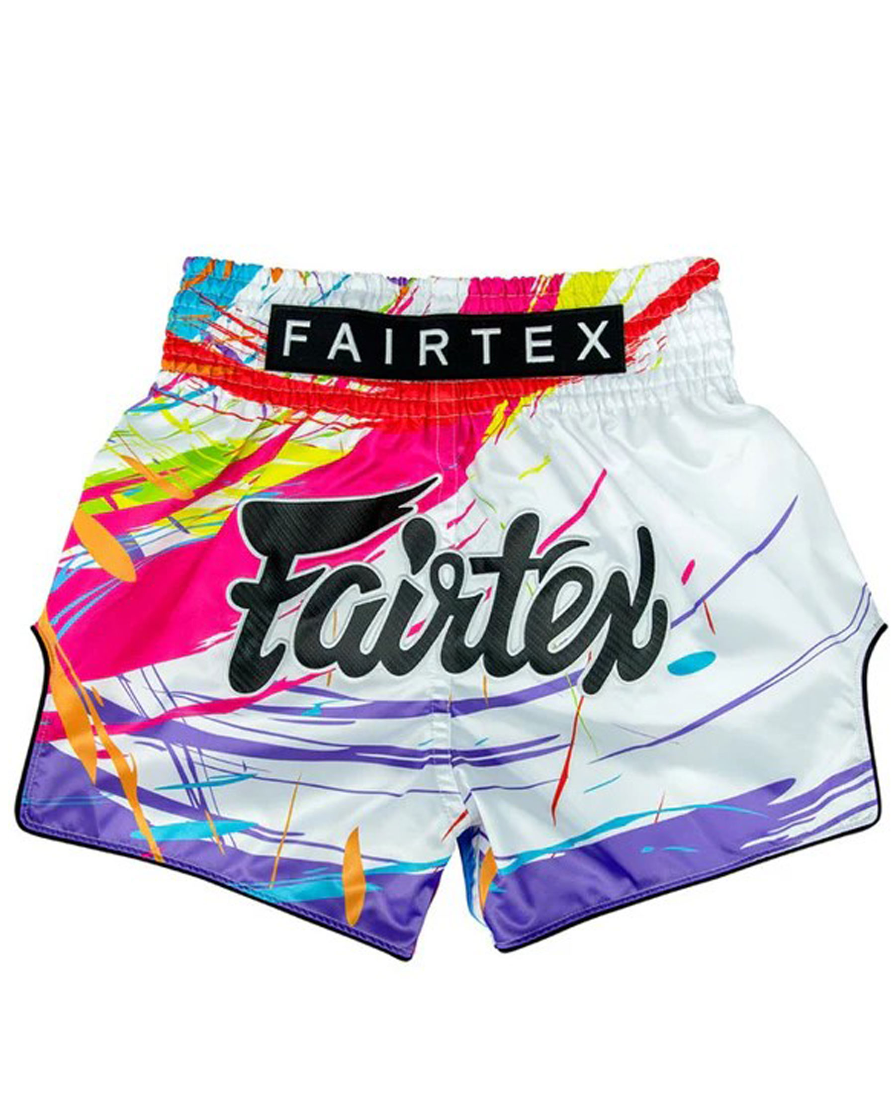 Fairtex BS1933 Muay Thaiboxhose World Music White