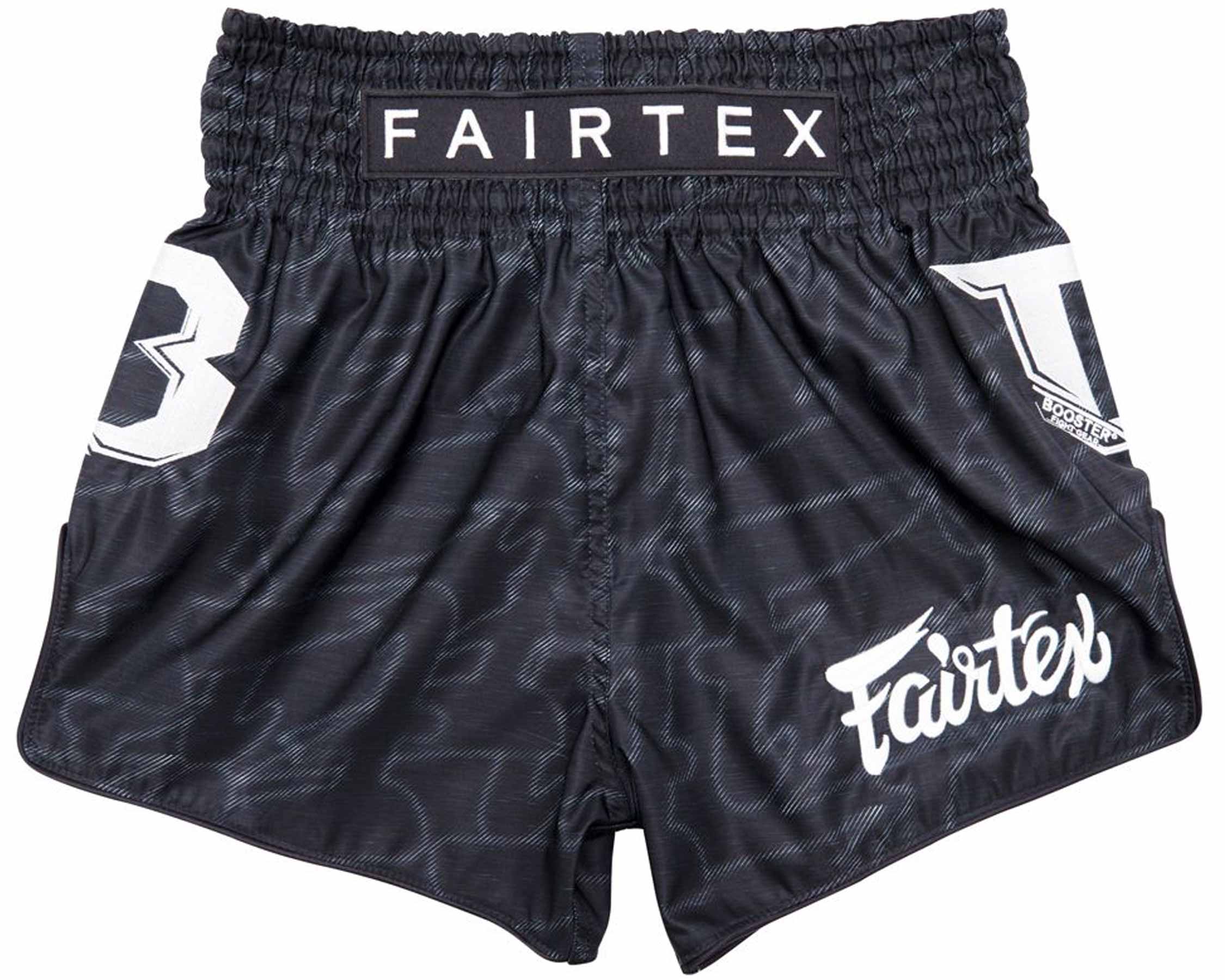 Fairtex X Booster thaiboks shorts Large Logo Zwart