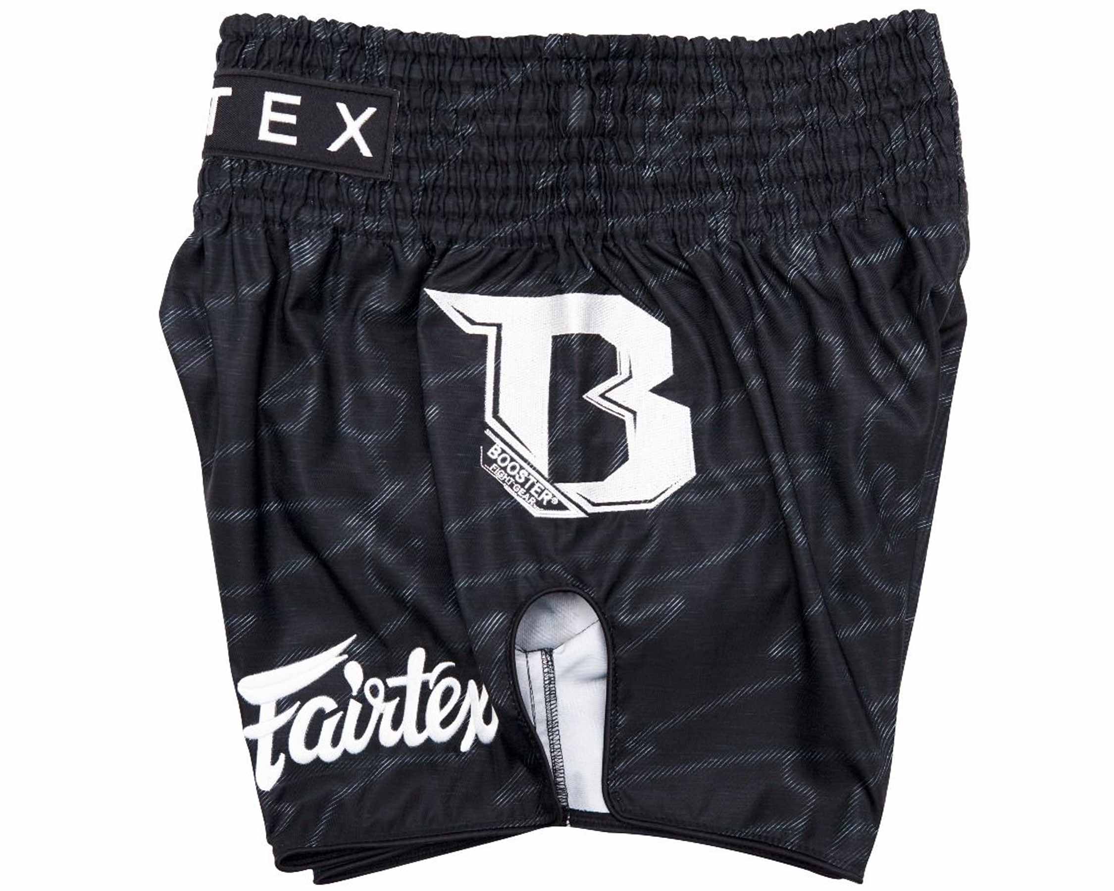 Fairtex X Booster thaiboks shorts Large Logo Zwart