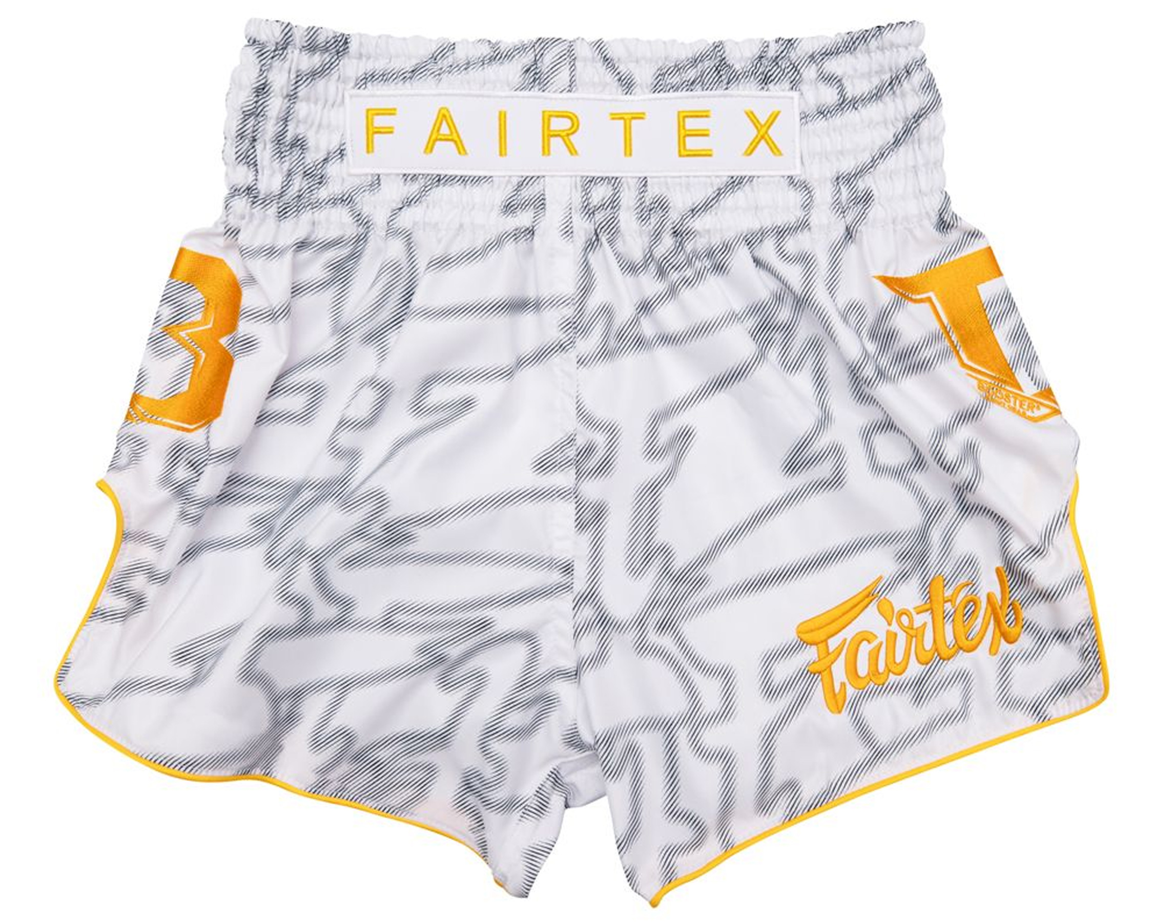 Fairtex X Booster Thaiboxhose Large Logo Weiss