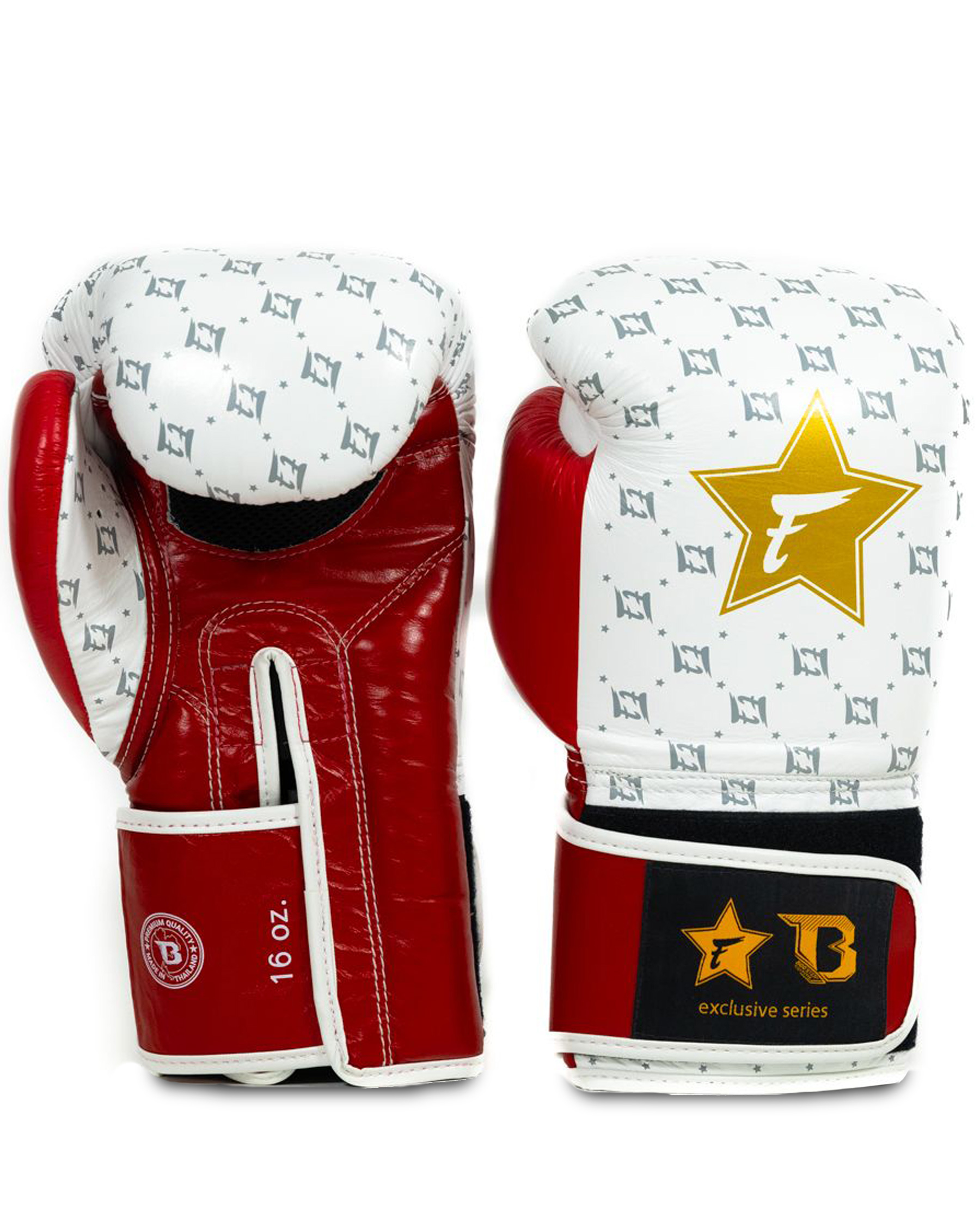 Fairtex X Booster Leder Boxhandschuhe Star in rot/weiss
