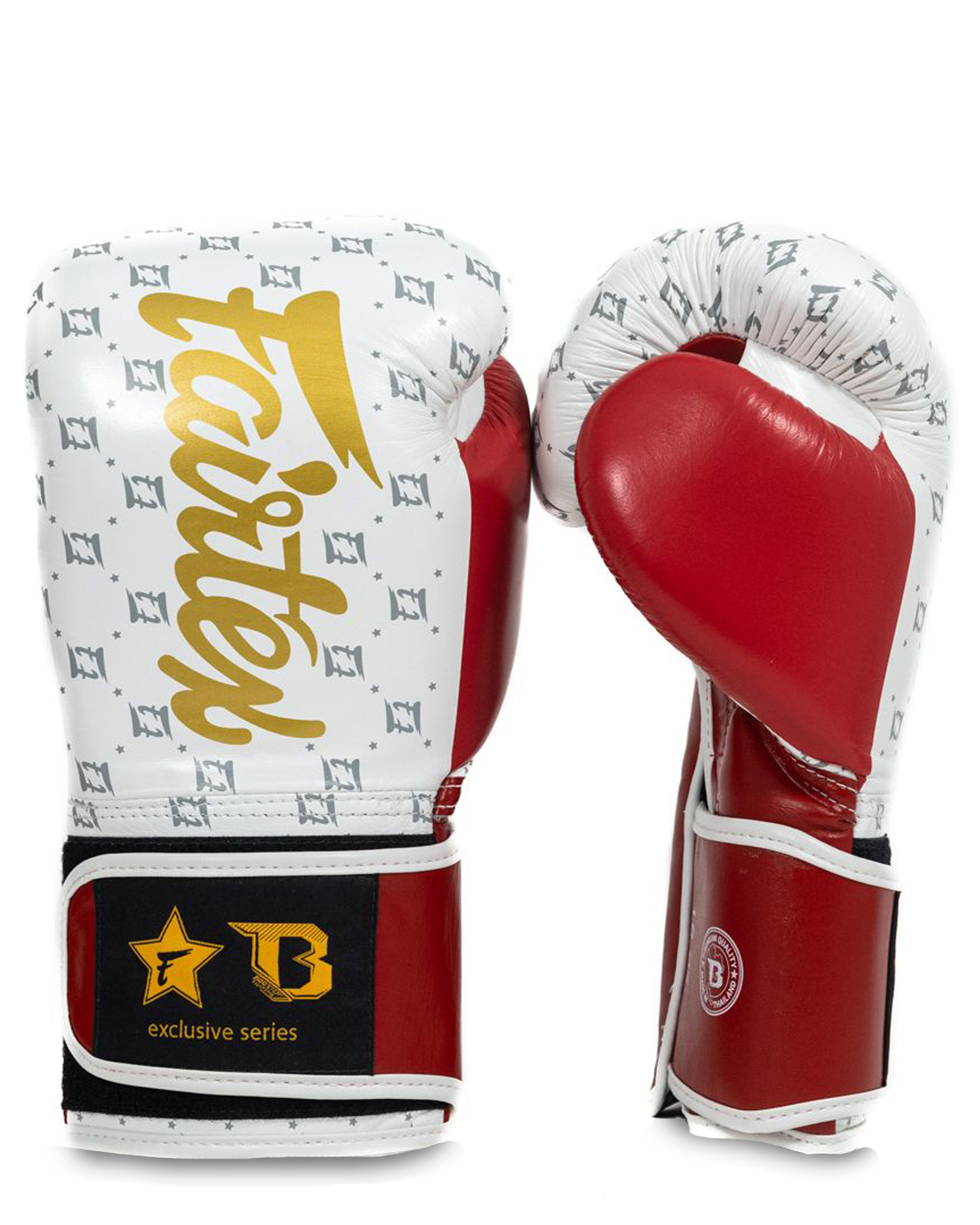 Fairtex X Booster Leder Boxhandschuhe Star in rot/weiss