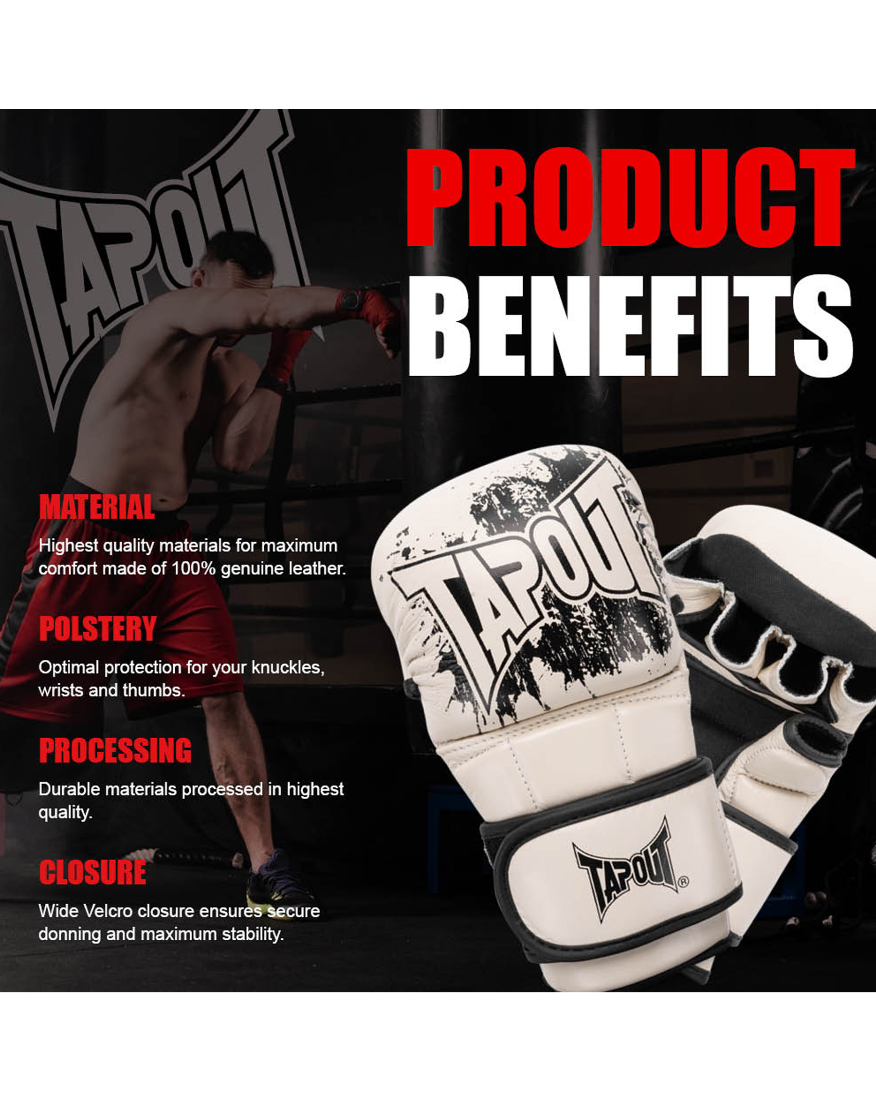 TapouT leather MMA sparringgloves Ruction