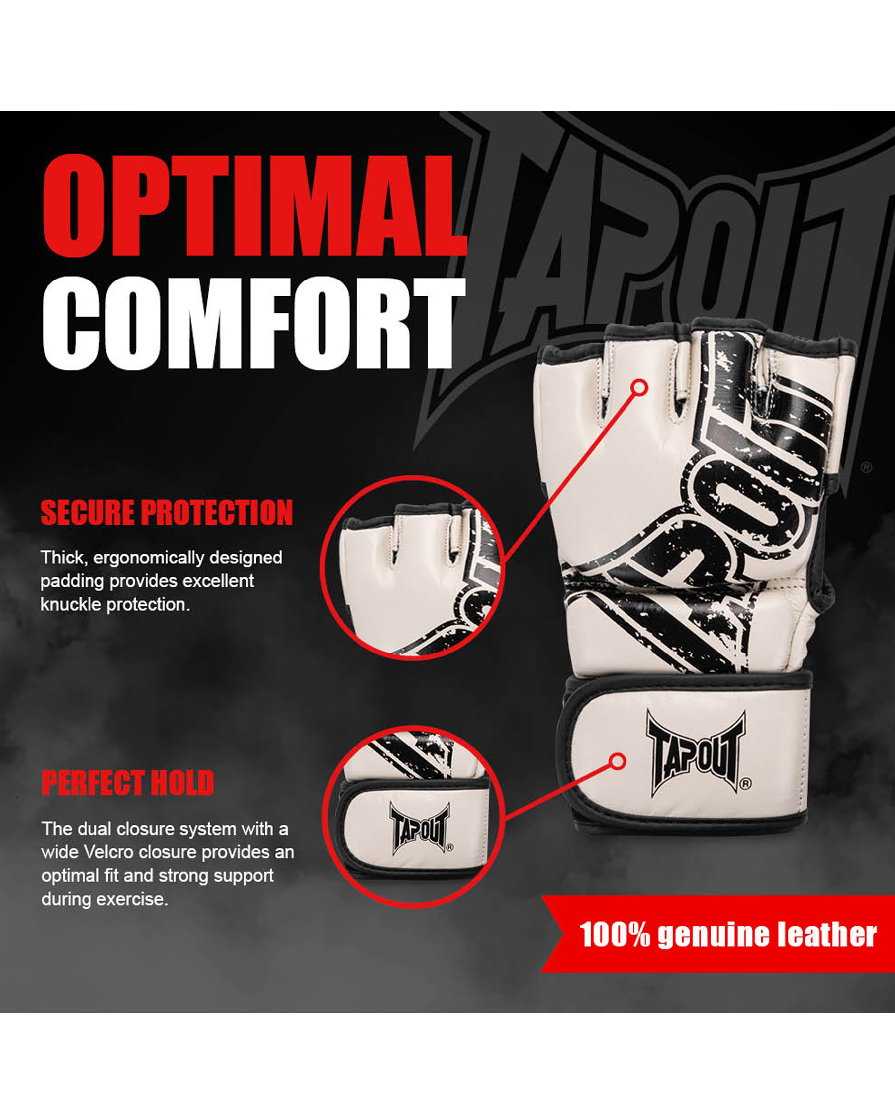 TapouT Leder MMA Trainingshandschuhe Canyon