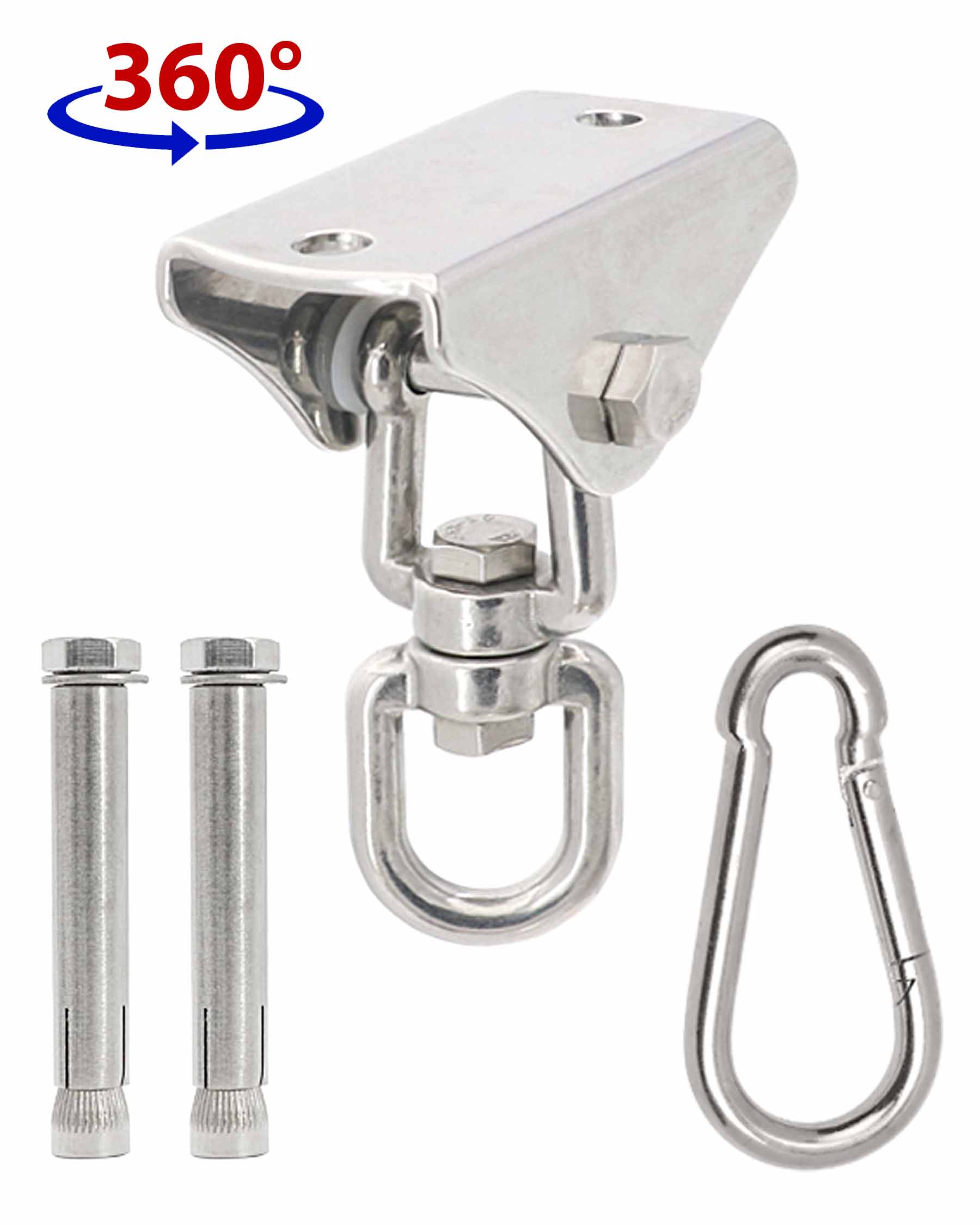 Ceiling Hook with 360° swivel and snap hook - Punchingbags - Yumuka  Industries