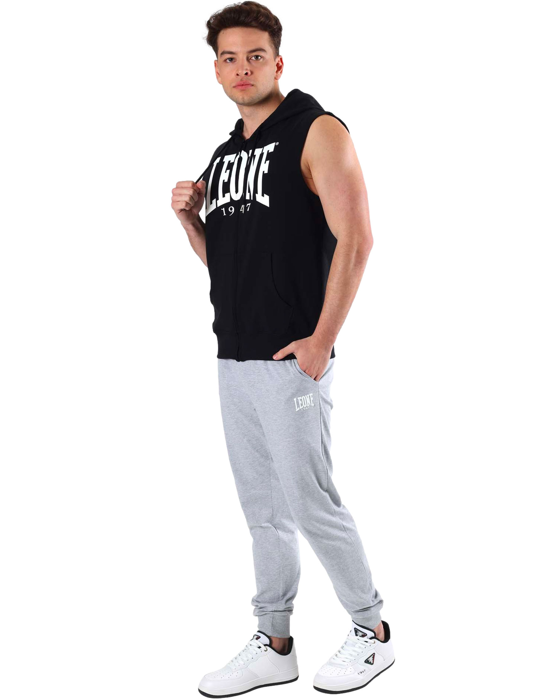 Leone ärmelloses Tanktop mit Kapuze Big Logo