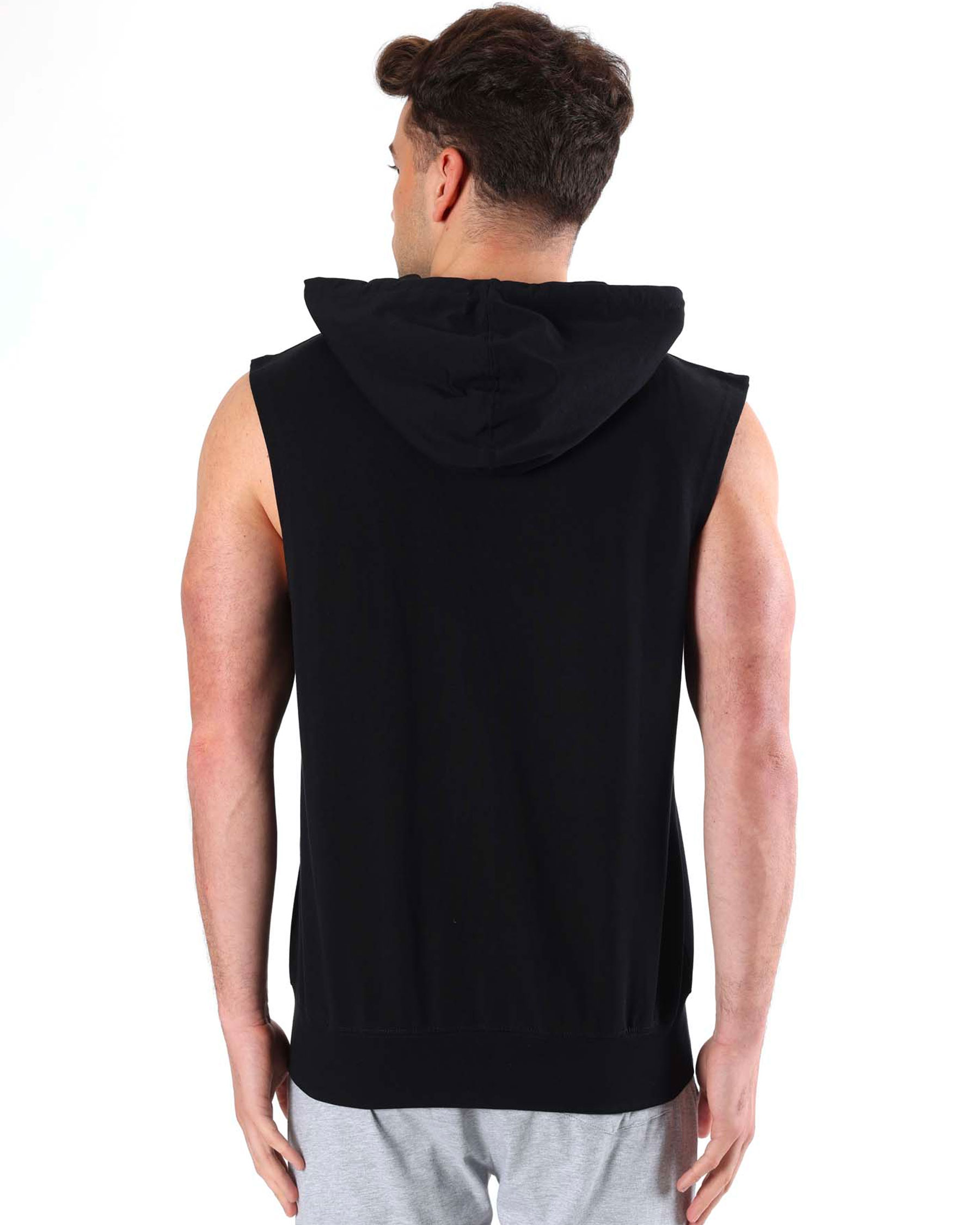 Leone ärmelloses Tanktop mit Kapuze Big Logo