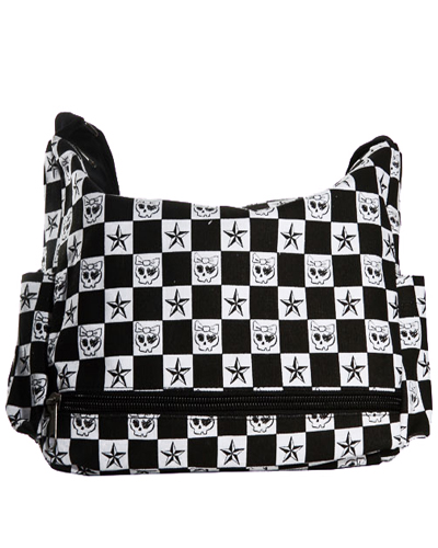 ModeS Schultertasche mit Totenköpfe und Sternen