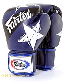 Fairtex Leather Boxing Gloves - Tight Fit - Nation Print 6