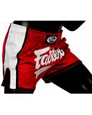Fairtex BS1704 muay thai shorts Red Satin 2