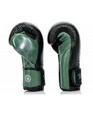 Fairtex X Booster BGVB2 leather boxing gloves in black/olive green 3