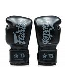 Fairtex X Booster BGVB2 leather boxing gloves in black/black 2