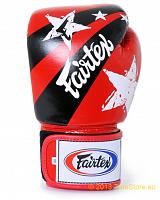 Fairtex Leather Boxing Gloves - Tight Fit - Nation Print