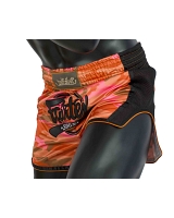 Fairtex BS1711 muay thai shorts Camo Orange 4