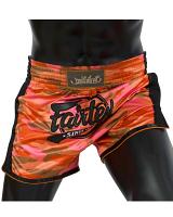 Fairtex BS1711 muay thai shorts Camo Orange