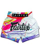 Fairtex BS1933 muay thai shorts World Music White 4