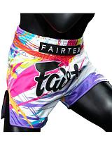 Fairtex BS1933 muay thai shorts World Music White 2
