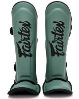 Fairtex X Booster Instep-, and shinguards in army green