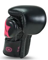 Fairtex X Booster V2 Leder Boxhandschuhe in Schwarz/Pink 5