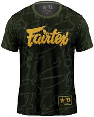 Fairtex X Booster logo t-shirt Amry Green