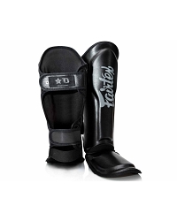 Fairtex X Booster Instep-, and shinguards in black 3