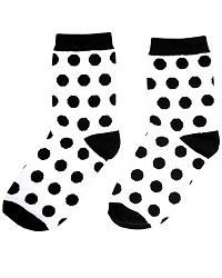 ModeS white girlie socks with black polka dots 3