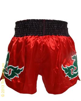 Fairtex Muay Thai short Red - Green Thai Art 4